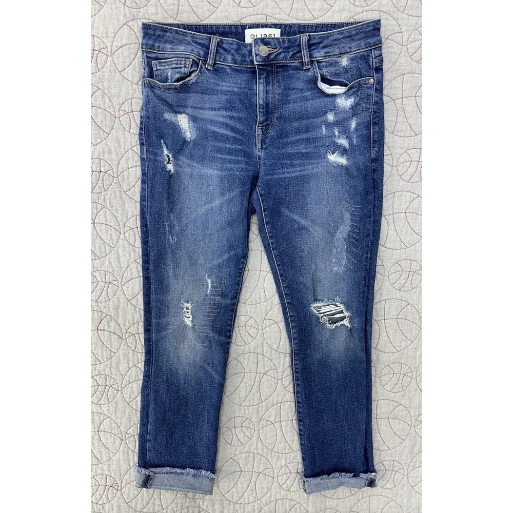 DL1961 Florence Skinny Jeans Blue Instasculpt Raw Hem / Womens 28